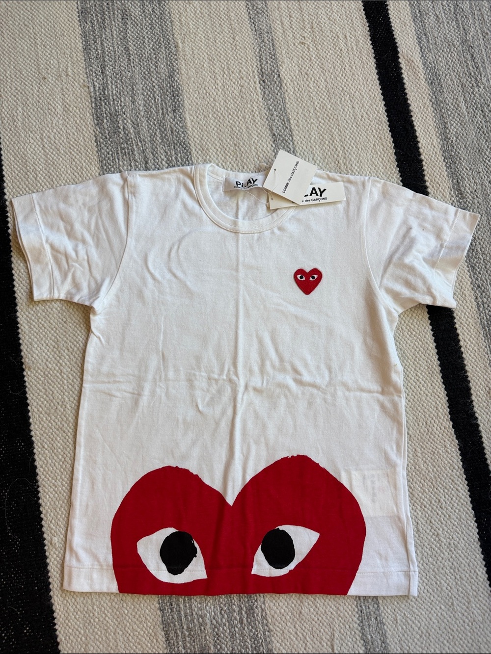 Comme De Garçons PLAT Heart T Shirt NEW NWT